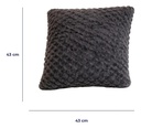 Combo 2 Almohadones Terciopelo Dakota Con Cierre Lavable Color Gris Oscuro Geométrico