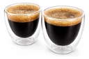 Set X2 Tazas Dakota Doble Vidrio Térmico 250ml Café Aislantes Calor Frío Transparente