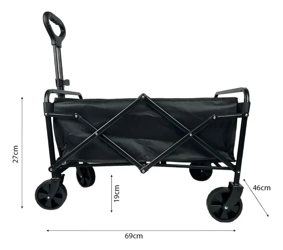 Combo Gazebo 3x3 Autoarmable Plegable Dakota Con 4 Paredes Blanco Puerta Estacas Bolso Impermeable + Carrito Plegable Multiuso Dakota 2 En 1 4 Ruedas Camping Transporte Carga