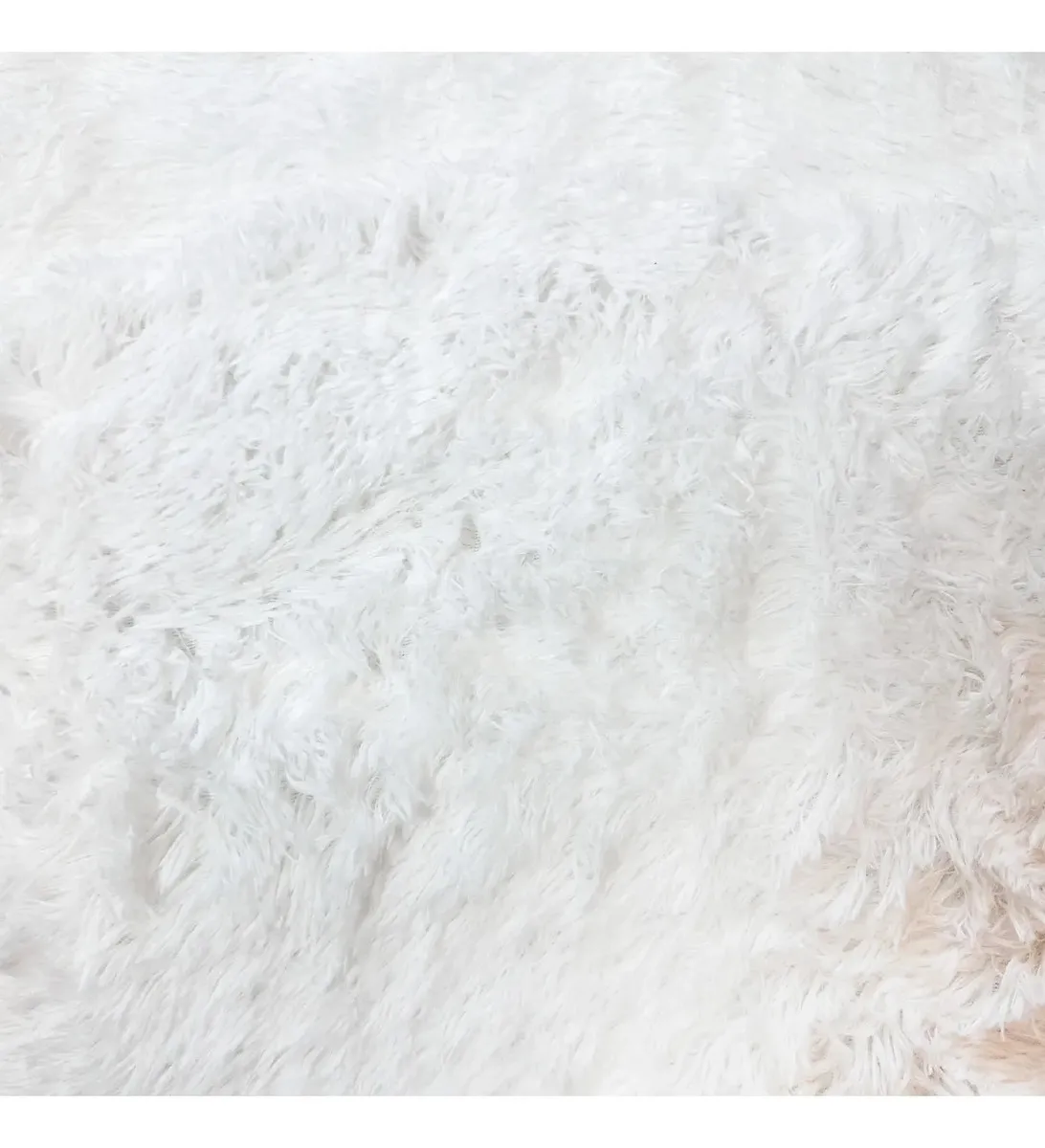 Alfombra Pelo 200x240cm Dakota Suave Antideslizante Multiuso Living Dormitorio Color Blanco 2.4 M 2 M