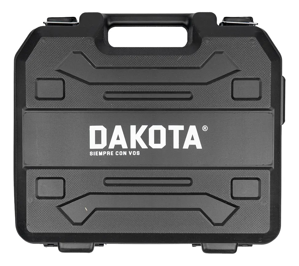 Taladro Destornillador Inalámbrico Dakota 21v + Batería + Set Herramientas Hogar Azul