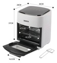 Freidora De Aire Dakota 12l Con Pantalla Táctil 2200w Cocina Rápida Saludable + Papel Manteca De Regalo Air Fryer Blanco