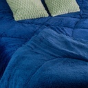 Frazada Acolchado King 200x230cm Dakota Algodón Poliéster Suave Y Cálido Color Azul