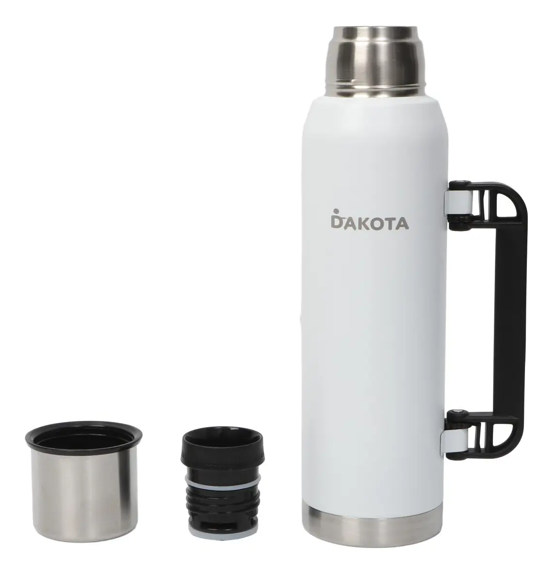 Termo Acero Inoxidable Pico Cebador Dakota 1.3l Color Blanco