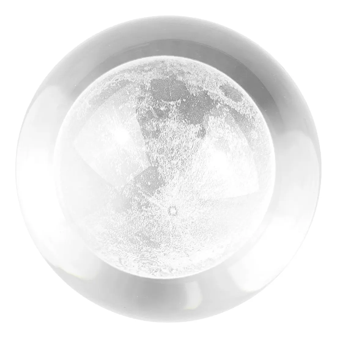 Esfera De Cristal 3d Dakota Luna Lampara Led Usb Luz Noche Marrón
