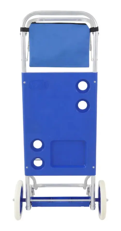 Carrito Plegable Aluminio Playa Mesa Reforzado Portatil Azul
