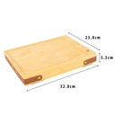 Mesa Bandeja Apoya Brazo De Sofá De Bambú Con Patas Desmontables Mesa Auxiliar Multifunción Para Bebidas Snacks Controles Y Celular Marrón Claro