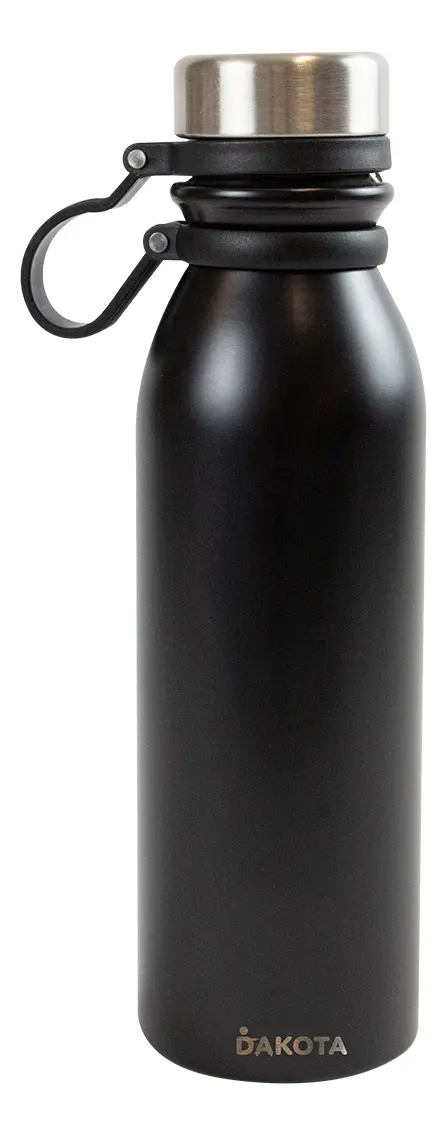 Combo 2 Botellas Térmicas Deportivas Dakota Acero Inoxidable 600ml Color Negro
