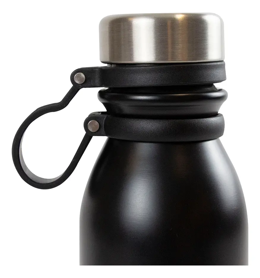 Combo 2 Botellas Térmicas Deportivas Dakota Acero Inoxidable 600ml Color Negro