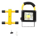 Reflector Led 30w Dakota Portátil Usb Con 3 Modos Luz Alta Medio Bajo Negro/amarillo Blanca