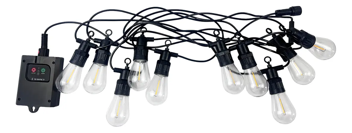 Guirnalda Luces Led Solar Exterior 5m 10 Focos Vintage Luz Cálida Cálido