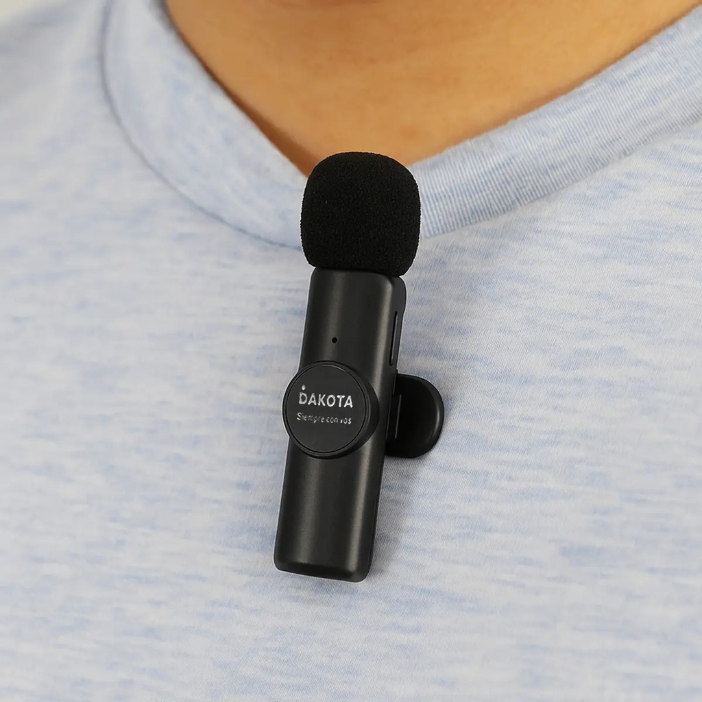 Set X2 Micrófono Corbatero Inalámbrico Usb-c Para Android Y iPhone Plug & Play, Sonido Claro, Alcance De 20m Negro