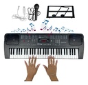 Órgano Teclado Dakota 61 Teclas Usb Micrófono Atril 200 Ritmos Negro