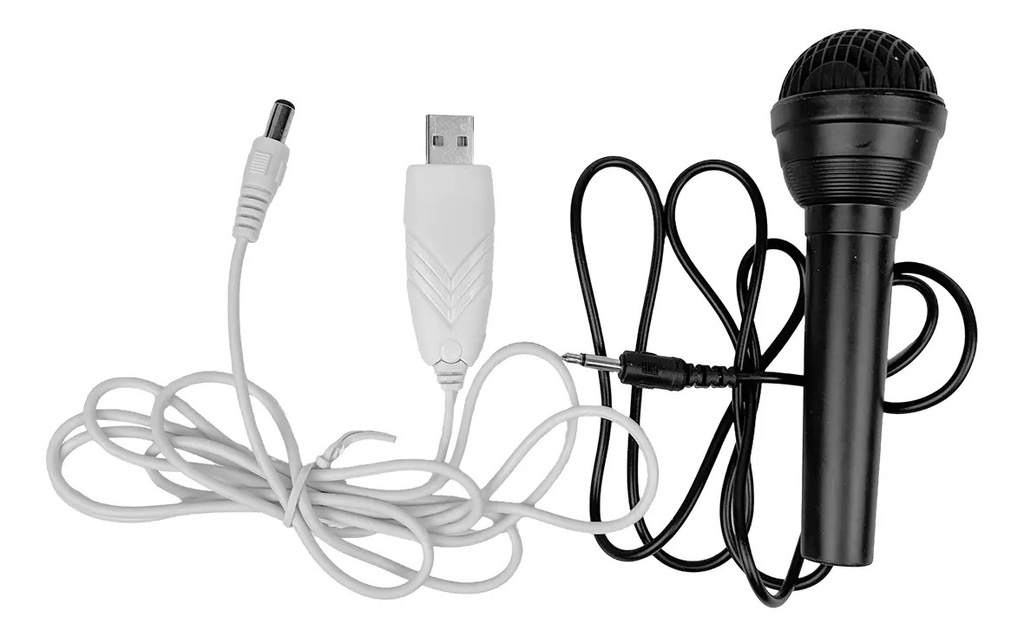 Órgano Teclado Dakota 61 Teclas Usb Micrófono Atril 200 Ritmos Negro
