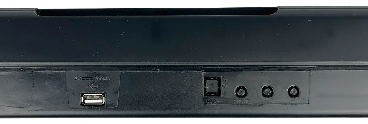 Órgano Teclado Dakota 61 Teclas Usb Micrófono Atril 200 Ritmos Negro