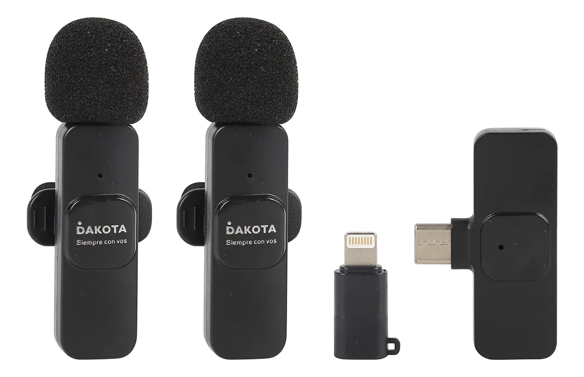 Set X2 Micrófono Corbatero Inalámbrico Usb-c Android iPhone Dakota Color Negro Negro 02