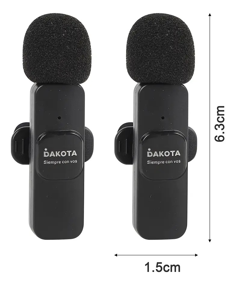 Set X2 Micrófono Corbatero Inalámbrico Usb-c Android iPhone Dakota Color Negro Negro 02