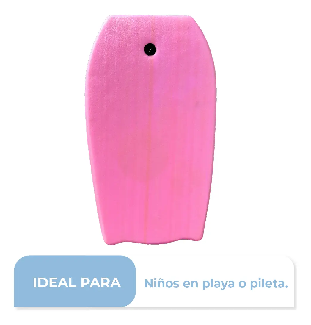 Combo Tabla Barrenador Bodyboard Niño 58 Cm Playa + Botella Deportiva Plástico 750ml Rosa