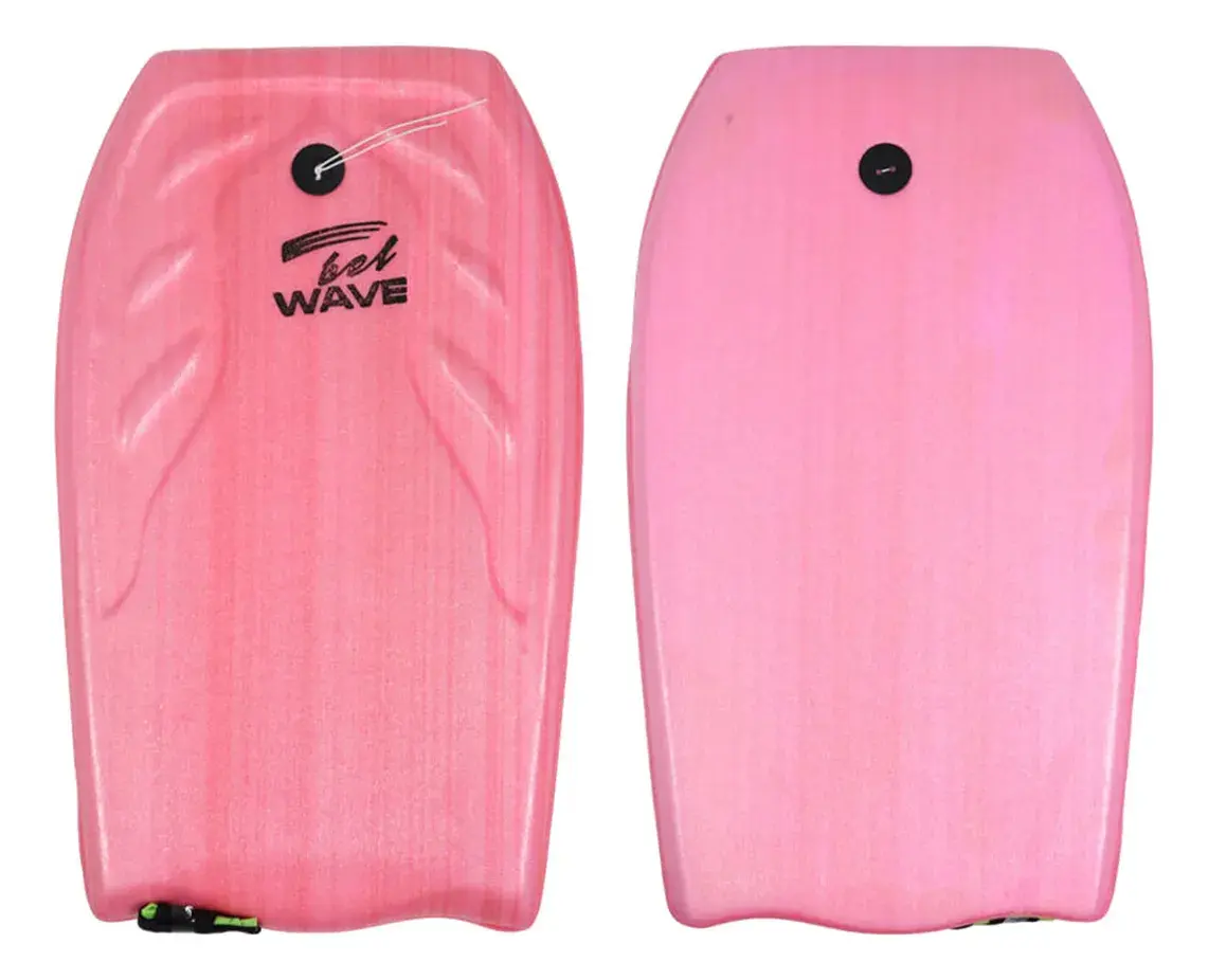 Combo Tabla Barrenador Bodyboard Niño 58 Cm Playa + Botella Deportiva Plástico 750ml Rosa