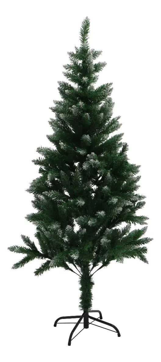 Árbol De Navidad Puntas Nevadas 1,50 Metros Pino Artificial Con Base Verde Oscuro