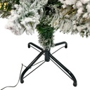 Árbol De Navidad Nevado Con Luces 1,20 Mts Pino Artificial Decorativo Con Base Verde Oscuro