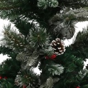 Árbol De Navidad Nevado 1,20 Mts Pino Artificial Con Base Metálica Verde