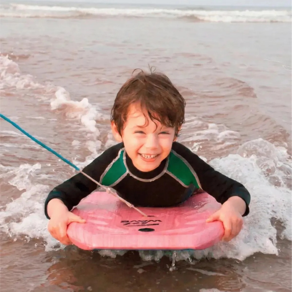 Tabla Barrenador Niños Bodyboard 58cm Playa Surf Bel Color Rosa + Tipa De Regalo
