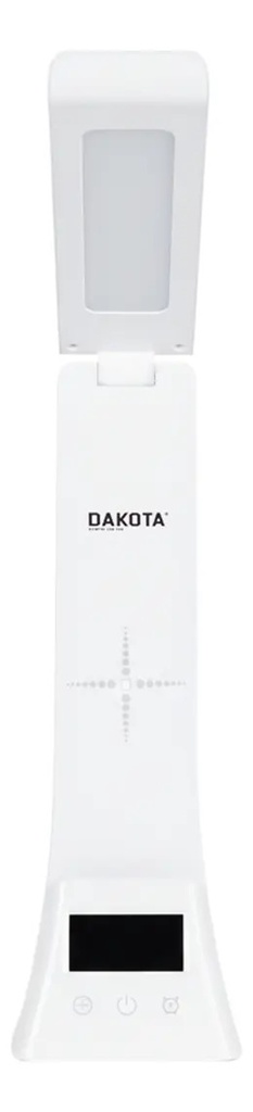 Velador Led Base Carga Celular Inalámbrica Dakota Bc060b Reloj Despertador Digital Dimerizable Con 3 Temperaturas Frío Cálido Y Neutro Color Blanco