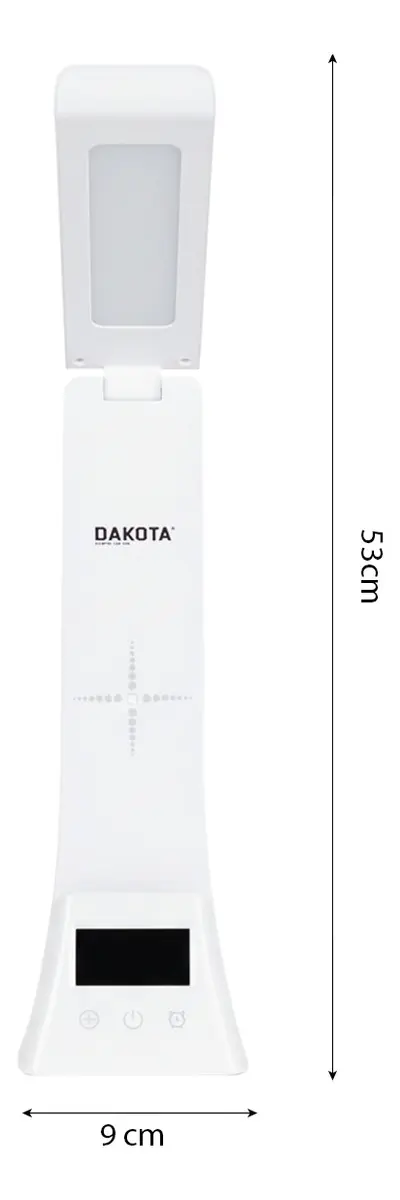 Velador Led Base Carga Celular Inalámbrica Dakota Bc060b Reloj Despertador Digital Dimerizable Con 3 Temperaturas Frío Cálido Y Neutro Color Blanco
