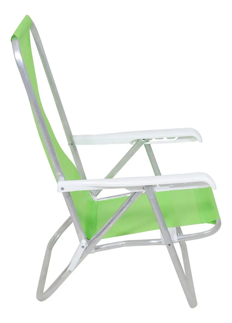 Silla Reposera Reclinable 4 Pos. Bell Playa Camping Color Verde Verde Lima