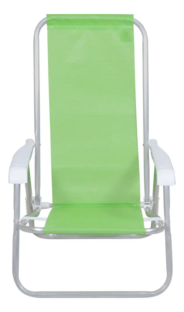 Silla Reposera Reclinable 4 Pos. Bell Playa Camping Color Verde Verde Lima