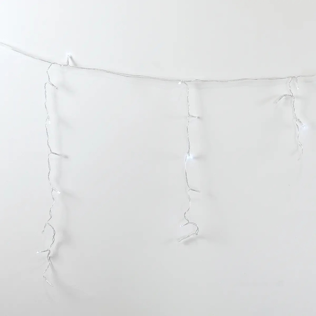 Guirnalda Decorativa 120 Luces Led 6m Inalámbrica Carga Solar Exterior E Interior Blanco Frio