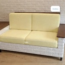 Funda Sillon Elastizada 2 Cuerpos Dakota Ajustable Antideslizante Lavable Stretch 140-180cm Protector Sofa 2 Plazas Premium Color Beige Claro (vainilla) Lisa