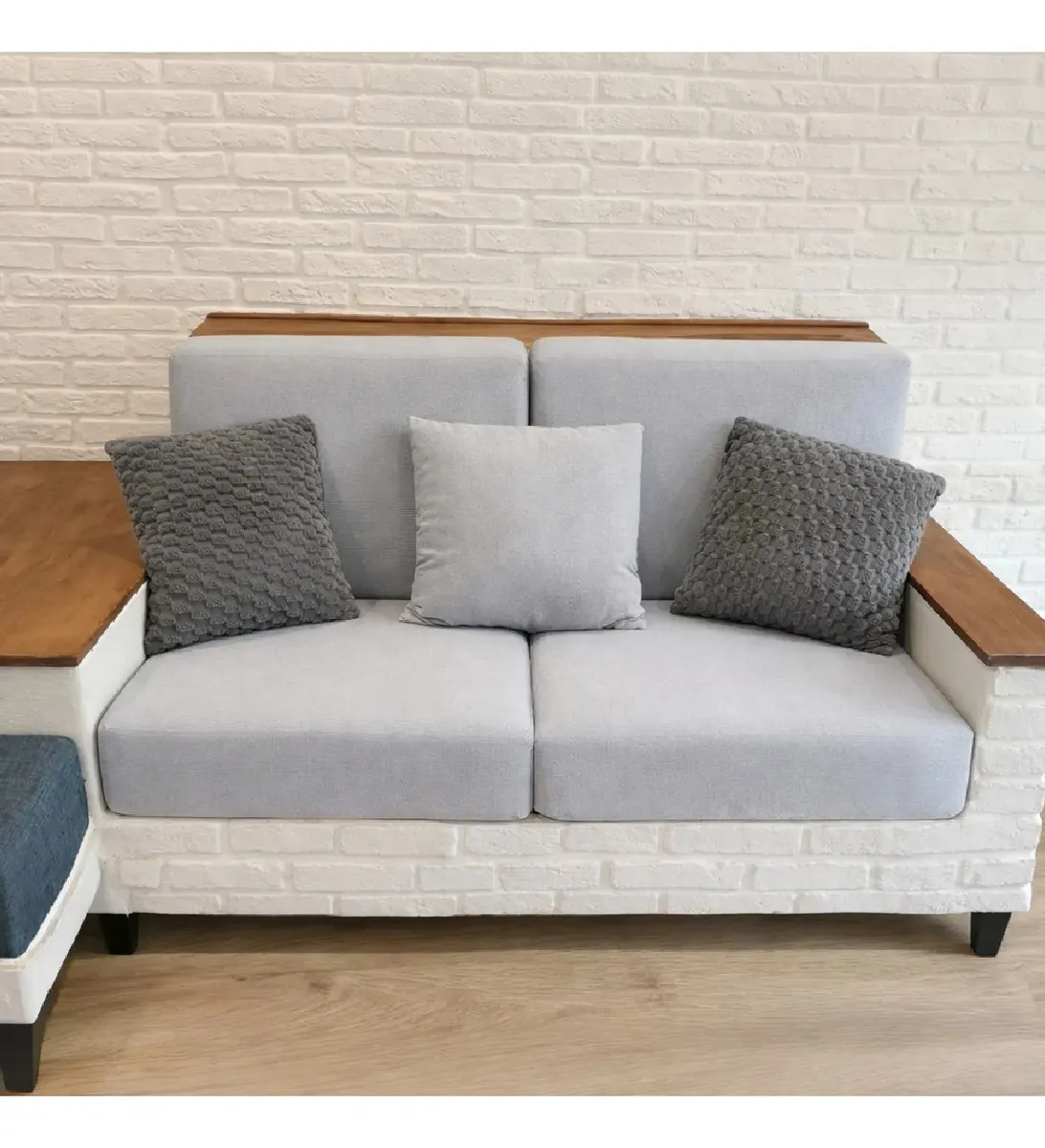 Funda Sillon Elastizada 2 Cuerpos Dakota Gris Claro Ajustable Antideslizante Lavable Stretch 140-180cm Protector Sofa 2 Plazas Premium Lisa