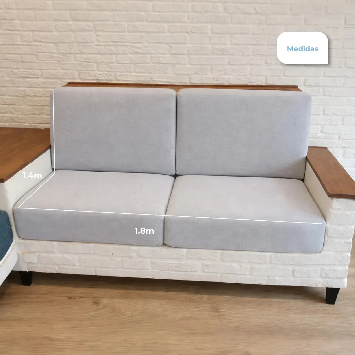Funda Sillon Elastizada 2 Cuerpos Dakota Gris Claro Ajustable Antideslizante Lavable Stretch 140-180cm Protector Sofa 2 Plazas Premium Lisa