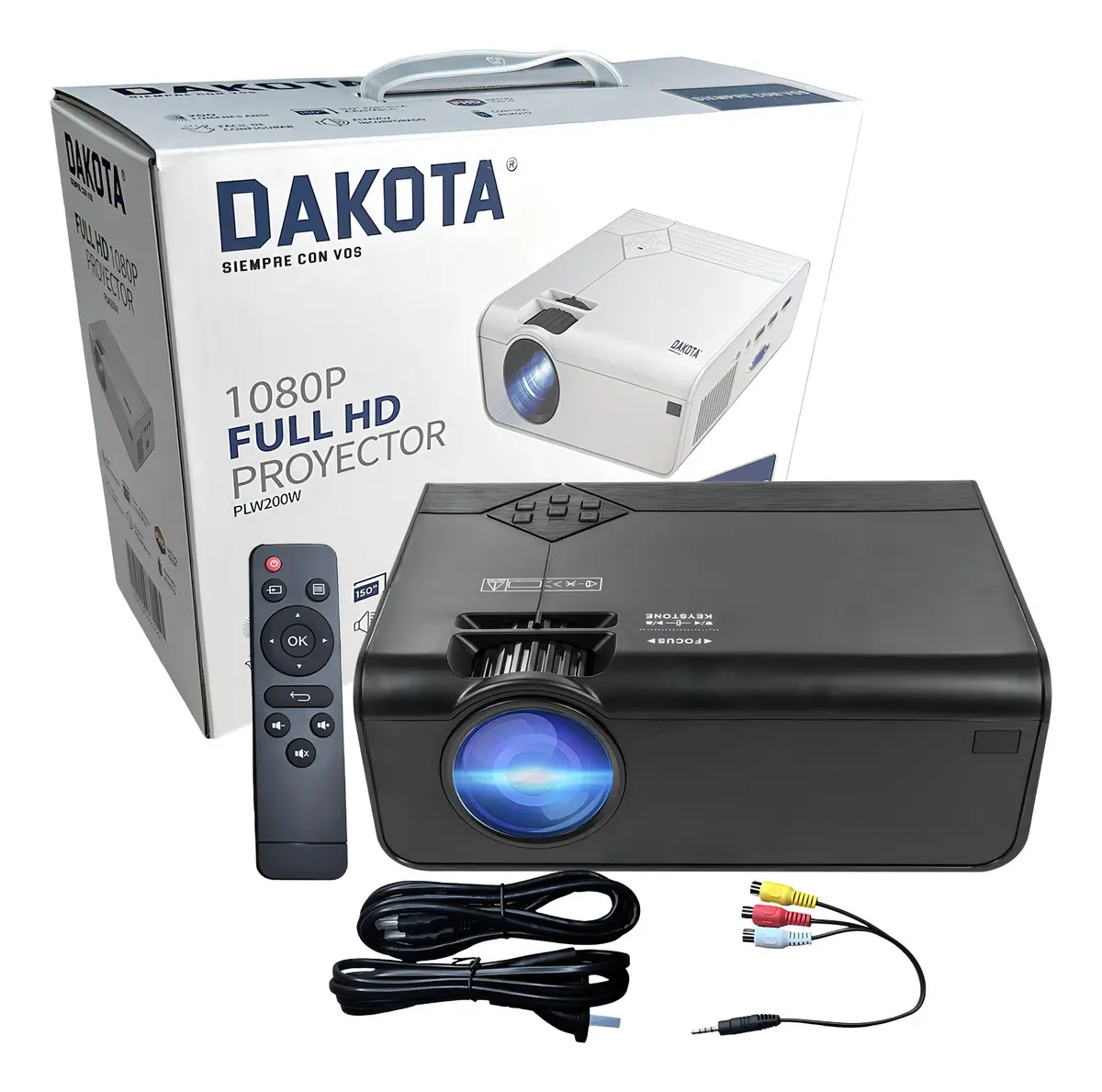 Proyector Portatil Led Dakota 8500lm Wifi 1080p Mirrorlink Color Negro