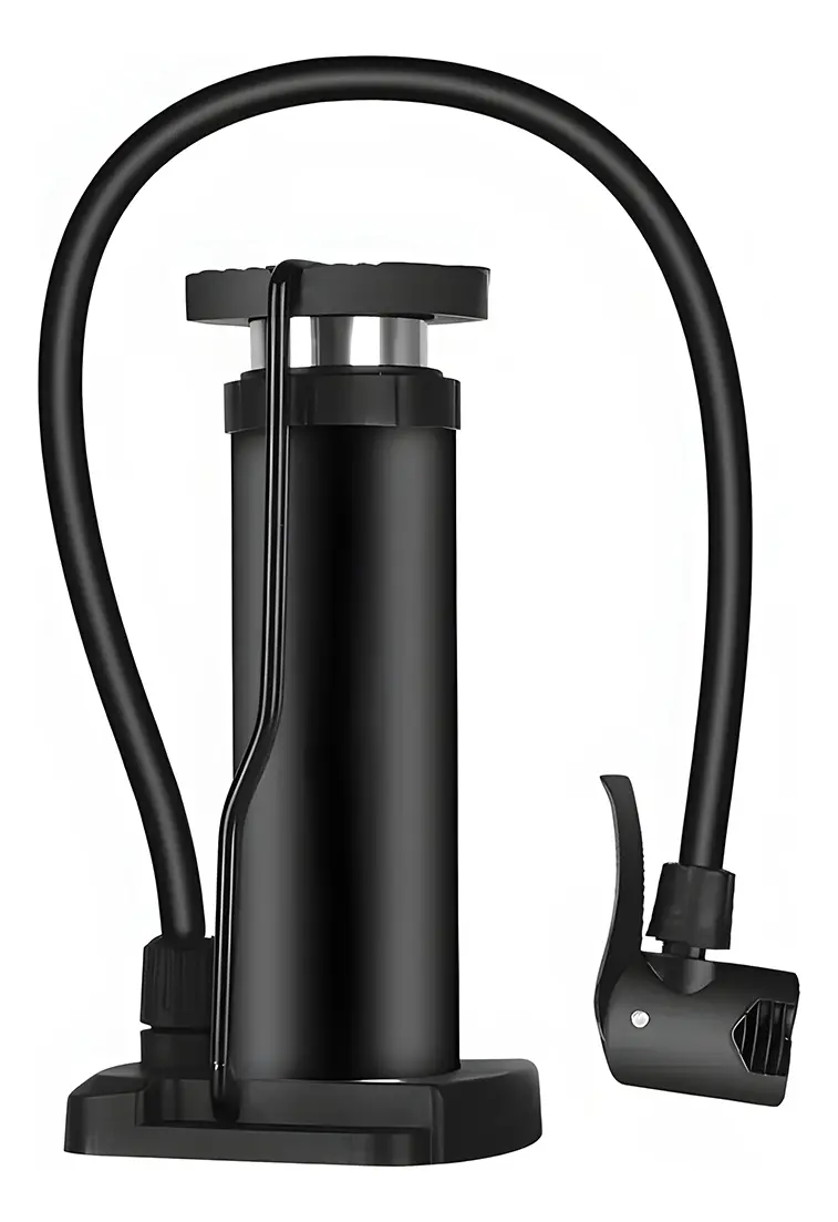 Inflador De Pie Bicicleta Moto Manómetro Dakota Trasportable 160 Psi Color Negro