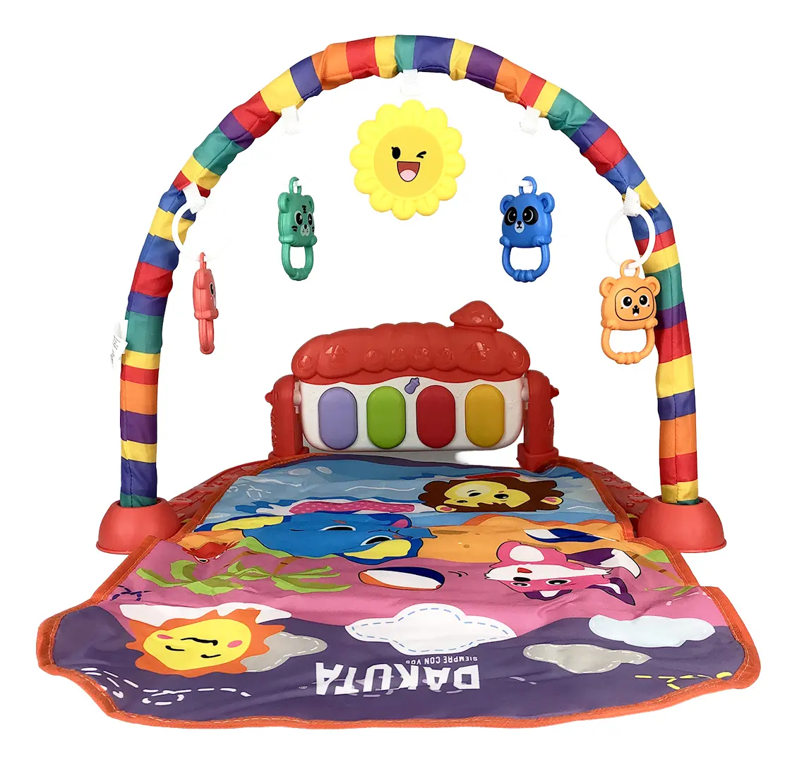Combo Silla De Comer Bebé 2en1 Ajustable Dakota + Gimnasio Piano Con Luz Y Sonido