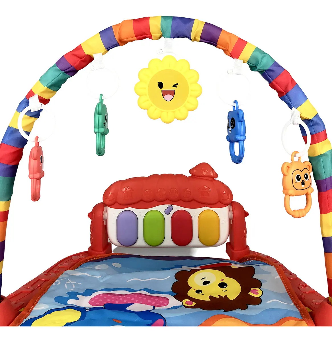 Combo Silla De Comer Bebé 2en1 Ajustable Dakota + Gimnasio Piano Con Luz Y Sonido