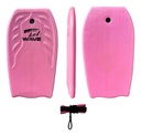 Combo X2tabla Barrenador Niños Bodyboard 58cm Playa Surf Bel 30000 Color Rosa + Pita De Regalo Rosax2