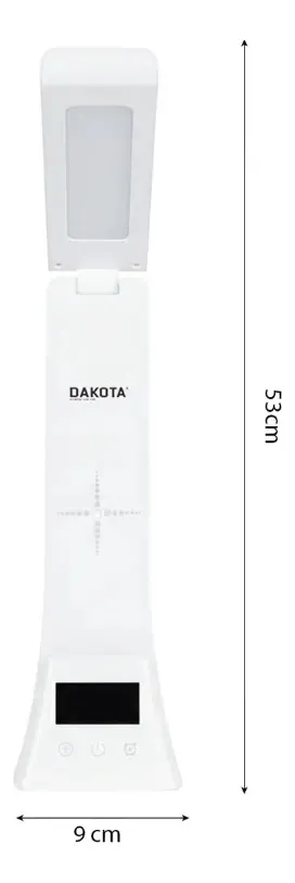 Combo X2 Velador Led Dakota Bc060b Con Carga Inalámbrica, Reloj Despertador Digital Y Luz En 3 Tonos Blanco