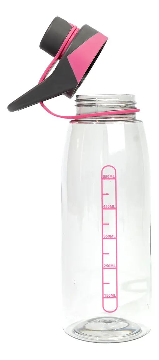 Combo 2 Botellas Deportivas Dakota Plástica De Agua 750ml Gym Color Rosa