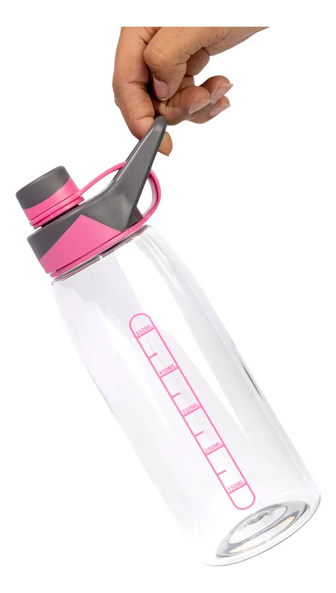 Combo 2 Botellas Deportivas Dakota Plástica De Agua 750ml Gym Color Rosa