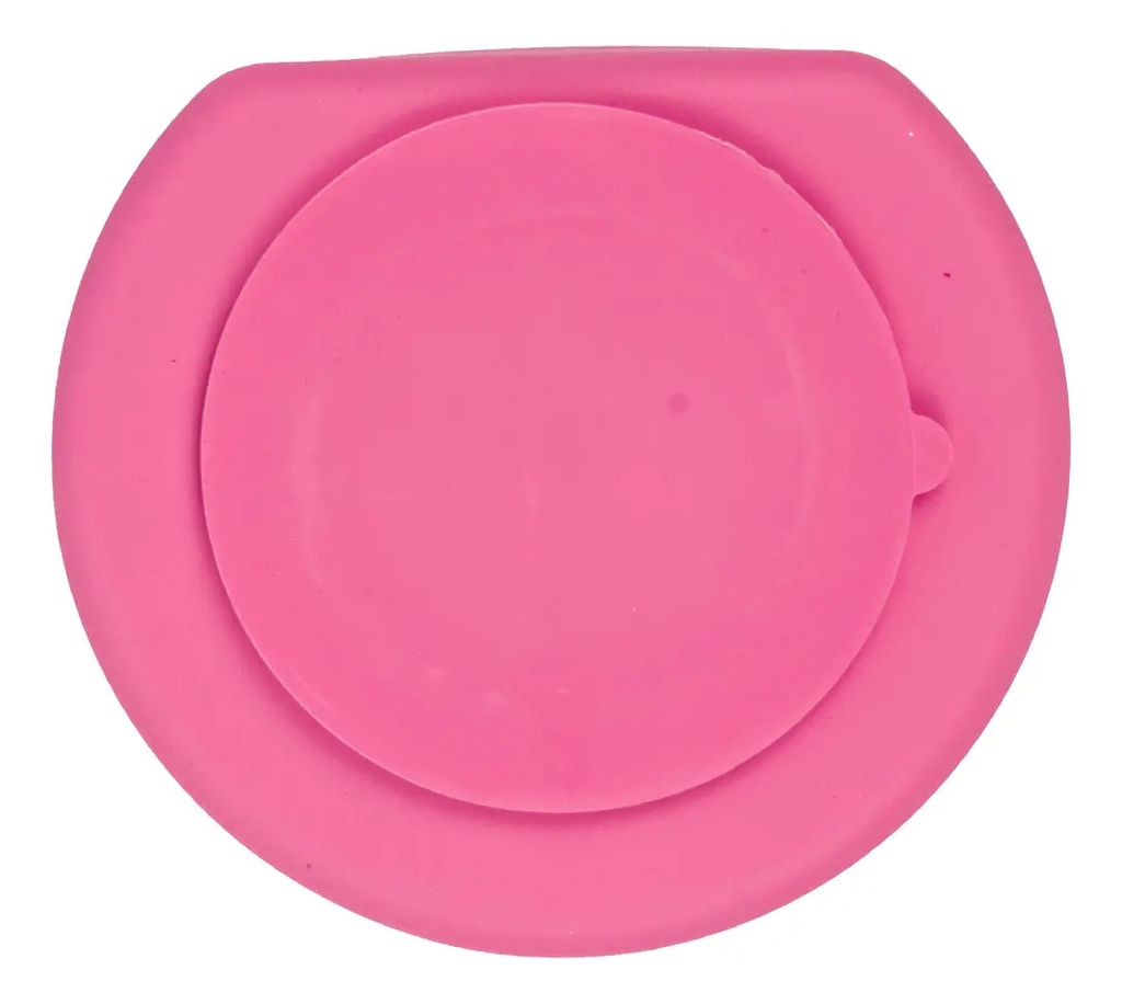 Set Plato Cubiertos Babero Silicona Dakota Completo 5 Piezas Color Rosa