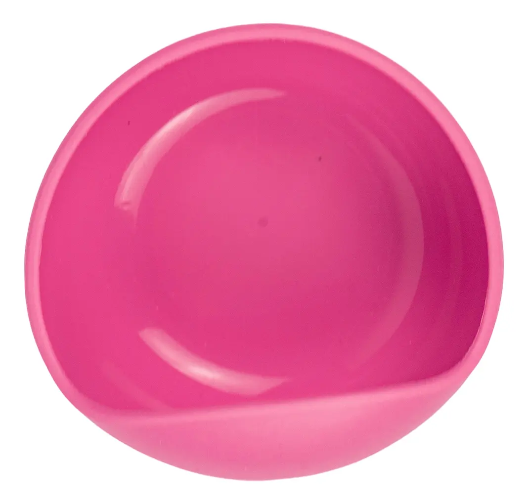 Set Plato Cubiertos Babero Silicona Dakota Completo 5 Piezas Color Rosa