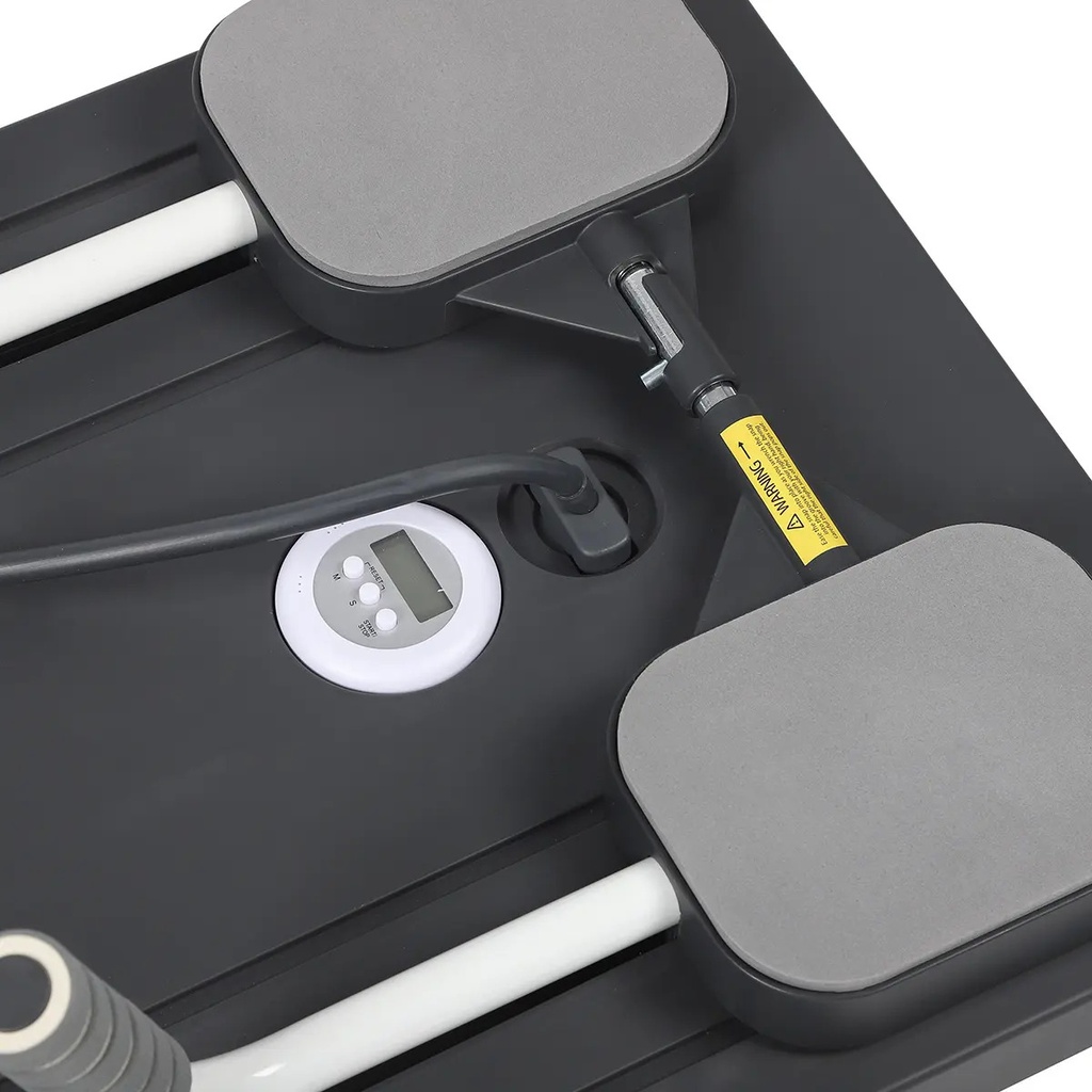 Tabla De Pilates Reformer Multifunción 5 En 1 Plegable Con Bandas Y Temporizador Negra Negro