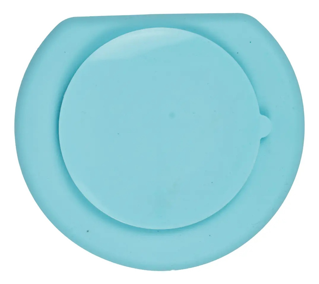 Set Plato Cubiertos Babero Silicona Dakota Completo 5 Piezas Color Celeste