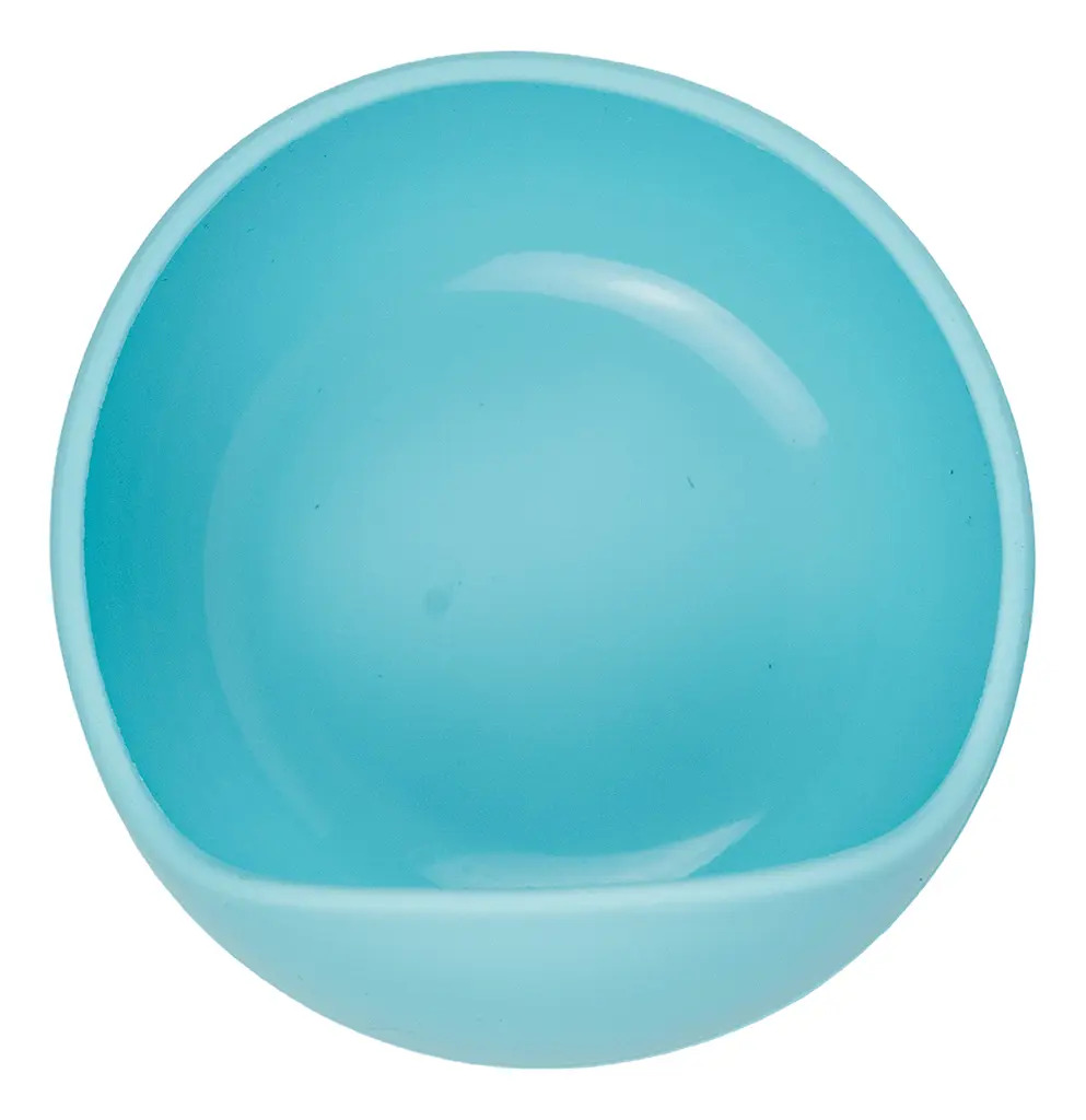 Set Plato Cubiertos Babero Silicona Dakota Completo 5 Piezas Color Celeste