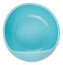 Set Plato Cubiertos Babero Silicona Dakota Completo 5 Piezas Color Celeste