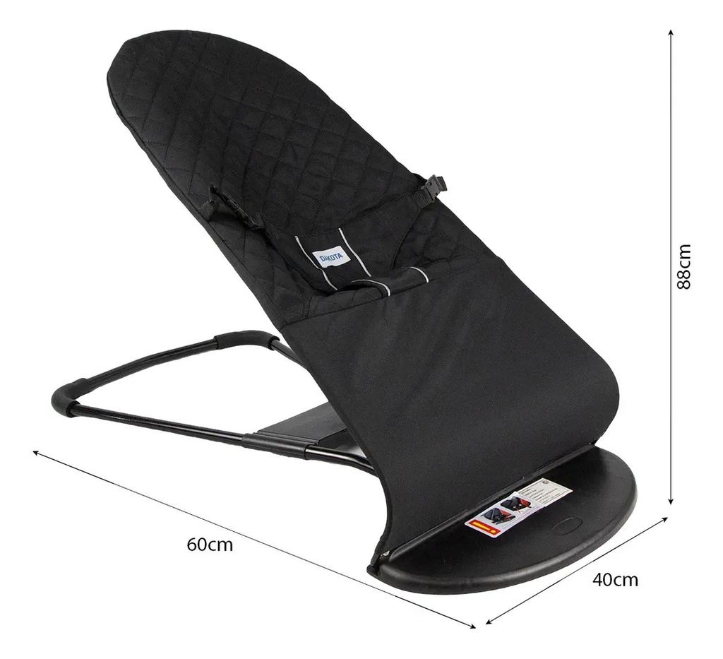 Silla Mecedora Bouncer Con Juguete Para Bebés Dakota Bbmec01 Color Negro Liso